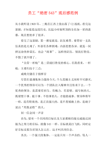 员工“绝密543”观后感范例
