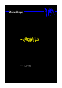 麦肯锡《公司战略规划草案》