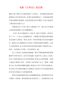 电影《大师兄》观后感