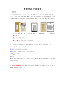 各地2018年中考数学试卷精选汇编 直角三角形与勾股定理（pdf，含解析）