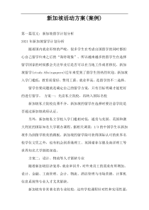 新加坡活动方案(案例)