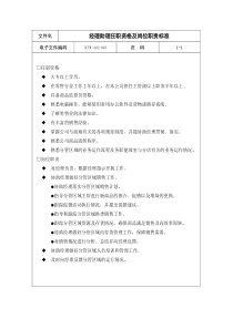 03-经理助理任职资格及岗位职责标准