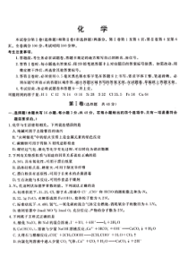 安徽省天长市关塘中学2020届高三化学下学期开学考试试题（PDF）