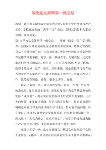 学校党支部两学一做总结