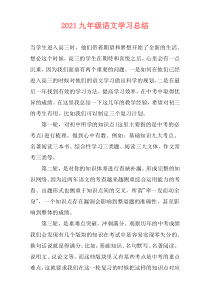 2021九年级语文学习总结