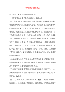 劳动纪律总结