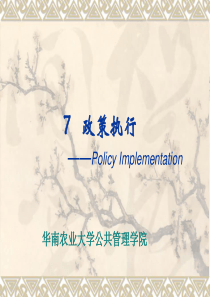 7 政策执行