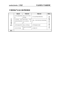 中型房地产企业文秘考核指标