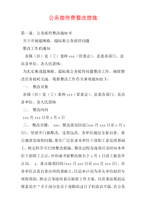 公务接待费整改措施