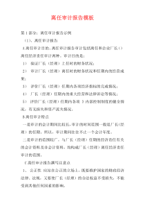 离任审计报告模板