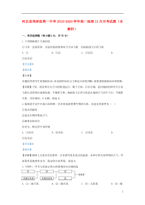 河北省鸡泽县第一中学2019-2020学年高一地理12月月考试题（含解析）