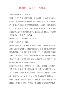 南园村“关工”工作概况