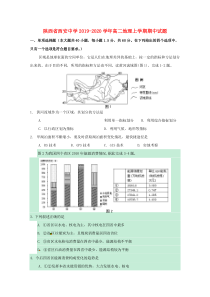 陕西省西安中学2019-2020学年高二地理上学期期中试题