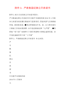 附件2：严肃换届纪律公开承诺书