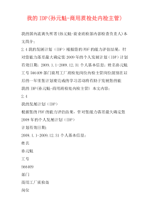我的IDP(孙元魁-商用质检处内检主管)
