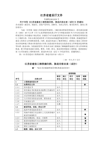 江苏省建设工程档案归档、报送目录(试行)