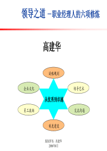 《领导之道_-职业经理人的六项修炼》(高建华)