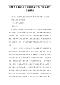 法警支队整治企业经营环境工作“回头看”自查报告