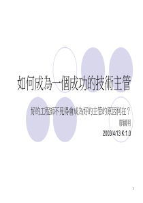如何成为一个成功的技术主管(ppt91)(1)