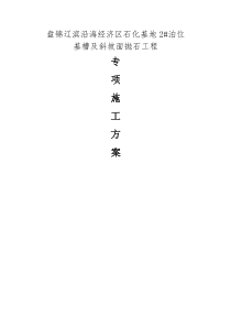 抛石专项方案