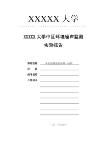 环境噪声监测报告