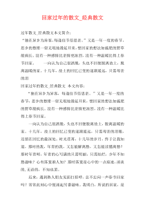回家过年的散文_经典散文