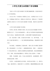 小学生关爱生命国旗下讲话稿件