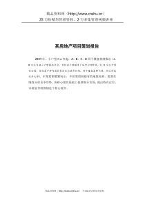 某房地产项目策划报告