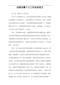 法院法警个人工作总结范文