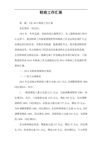财政工作汇报
