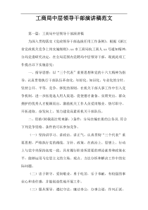 工商局中层领导干部演讲稿范文