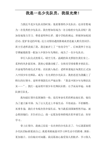 我是一名少先队员，我很光荣！