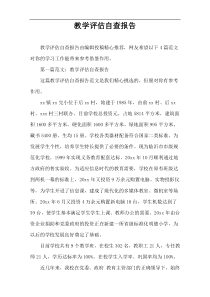 教学评估自查报告