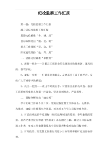 纪检监察工作汇报