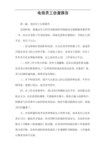 电信员工自查报告