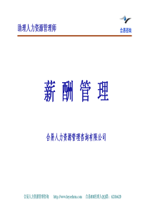 薪酬管理-助理人力资源管理师课件