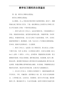 教学实习期间的自我鉴定