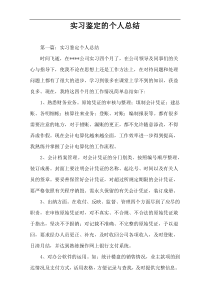实习鉴定的个人总结