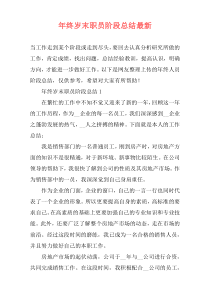 年终岁末职员阶段总结最新