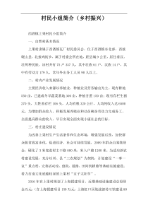 村民小组简介（乡村振兴）