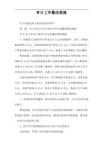 审计工作整改措施