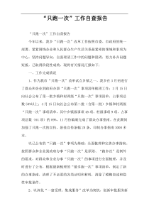 “只跑一次”工作自查报告