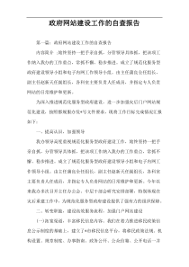 政府网站建设工作的自查报告