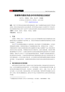 低碳钢内裂纹热愈合时的系统观及自组织