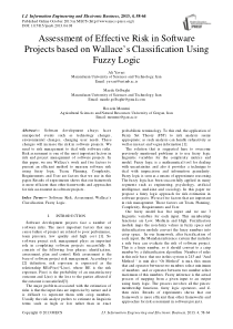 基于模糊逻辑华莱士分类法的软件项目风险评估(IJIEEB-V5-N4-8)