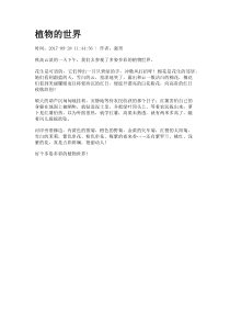 植物的世界