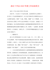 县红十字会2020年度工作总结范文