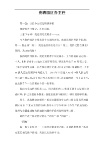 竞聘园区办主任