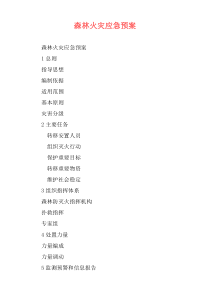 森林火灾应急预案