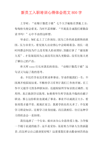 新员工入职培训心得体会范文800字